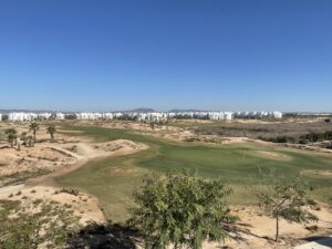 Uitzicht op golfbaan.